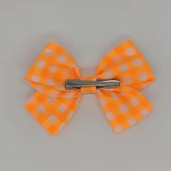 Lazo clásico vichy fluor naranja
