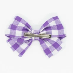Lazo clásico vichy morado