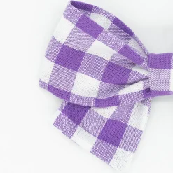 Lazo clásico vichy morado