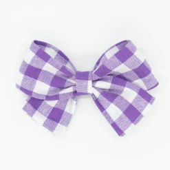 Lazo clásico vichy morado