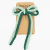 Lazo crochet cordón doble verde