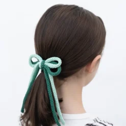 Lazo crochet cordón doble verde