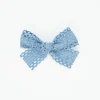 Lazo de cinta afelpada azul jean