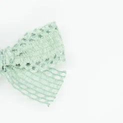 Lazo de cinta afelpada verde agua