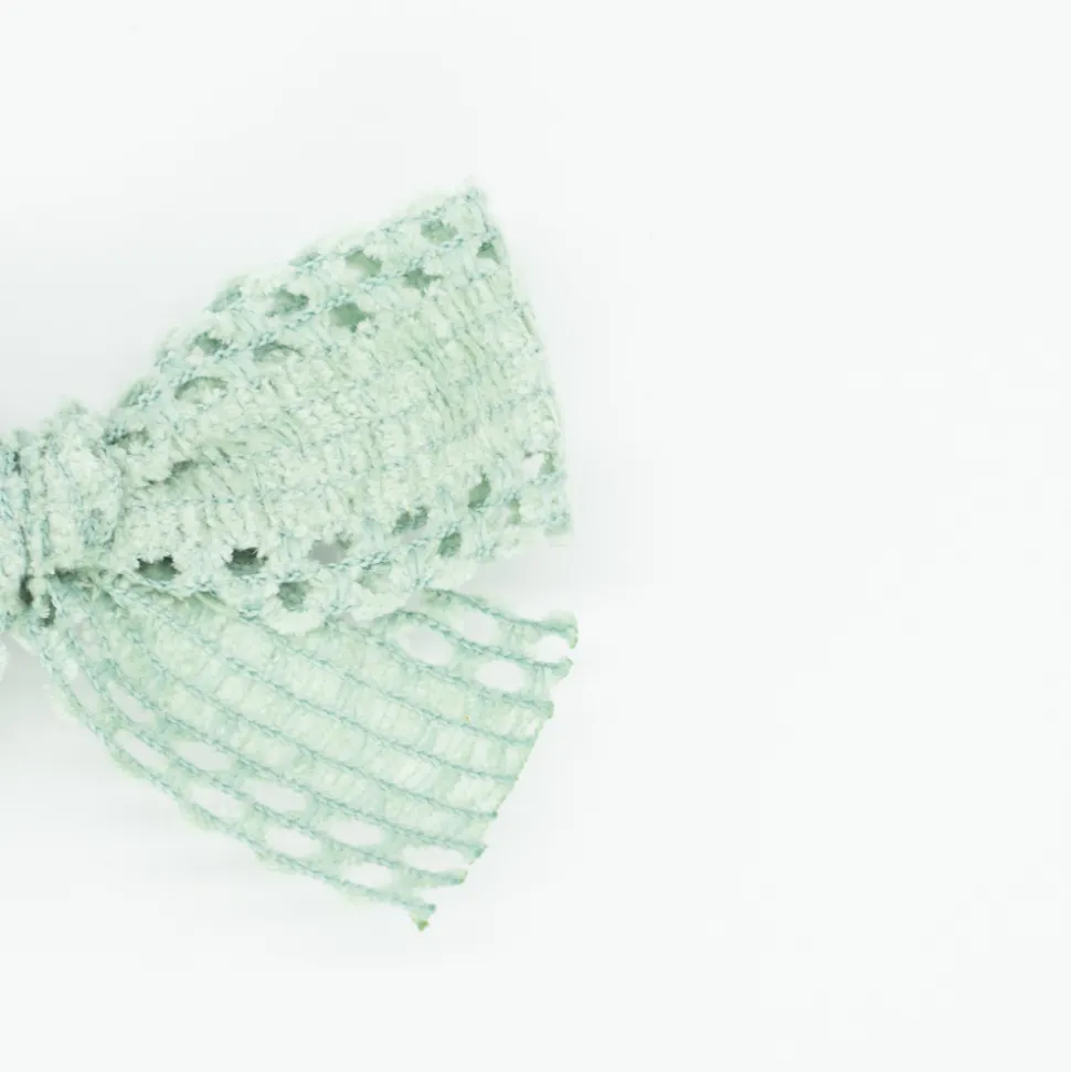 Lazo de cinta afelpada verde agua