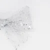 Lazo de tul glitter plata