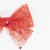 Lazo de tul glitter rojo