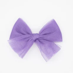 Lazo de tul morado