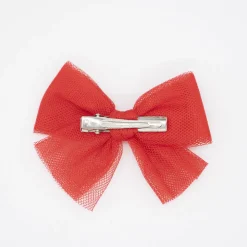 Lazo de tul rojo