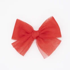 Lazo de tul rojo