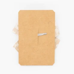 Lazo estampado satinado beige tostado