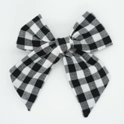 Maxi lazo vichy blanco y negro