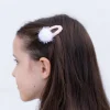 Pack Clip forrado crochet beige pompón
