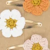 Pack clips margaritas crochet colores