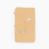 Pack clips mini lacito rosa nude