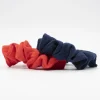 Pack coleteros scrunchies azul marino y rojo