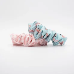 Pack coleteros scrunchies baño flamencos