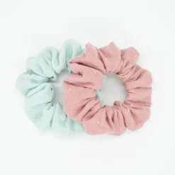 Pack coleteros scrunchies topos oro