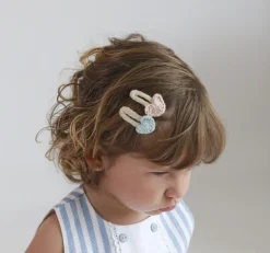 Pack de 2 clips crochet corazones