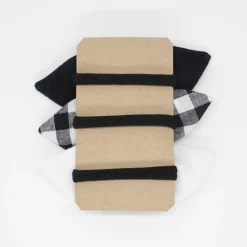 Pack de 3 coleteros lazo blanco y negro