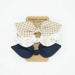 Pack de 3 coleteros lazo cotton