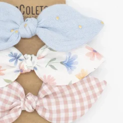 Pack de 3 coleteros lazo flores colores
