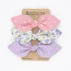Pack de 3 coleteros lazo flores malva