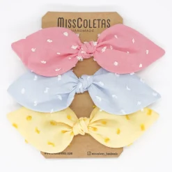 Pack de 3 coleteros lazo plumeti pastel