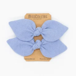 Pack de 2 minicoleteros lazo azul lavanda rústico