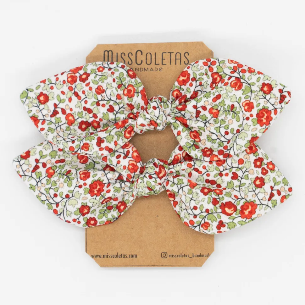 Pack de 2 minicoleteros lazo florecillas