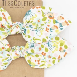 Pack de 2 minicoleteros lazo flores multicolor