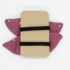 Pack de 2 minicoleteros lazo frambuesa topos oro