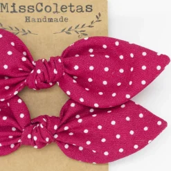 Pack de 2 minicoleteros lazo fresa topos