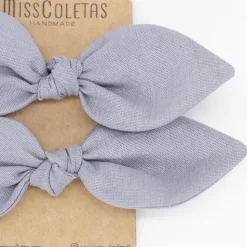 Pack de 2 minicoleteros lazo gris