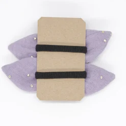 Pack de 2 minicoleteros lazo malva topos oro