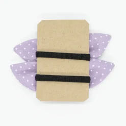 Pack de 2 minicoleteros lazo malva topos