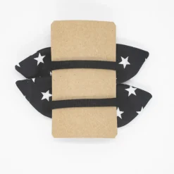 Pack de 2 minicoleteros lazo negro estrellas