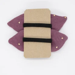Pack de 2 minicoleteros lazo purpura topos oro