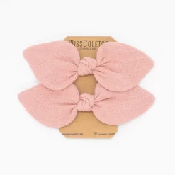 Pack de 2 minicoleteros lazo rosa rústico