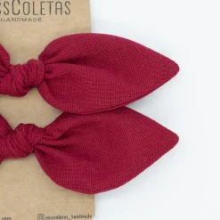 Pack de 2 minicoleteros lazo rojo granate