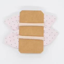 Pack de 2 minicoleteros lazo rosa claro topos