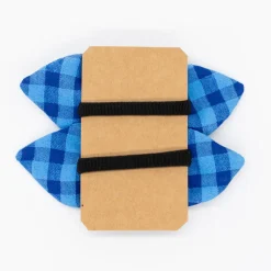 Pack de 2 minicoleteros lazo vichy bicolor azulón