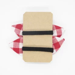 Pack de 2 minicoleteros lazo vichy rojo