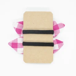 Pack de 2 minicoleteros lazo vichy fucsia