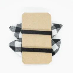 Pack de 2 minicoleteros lazo vichy negro