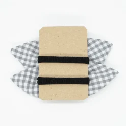 Pack de 2 minicoleteros lazo vichy gris