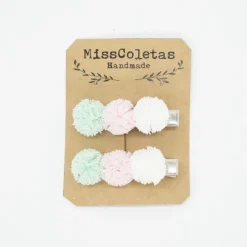 Pack de 2 pincitas pompón pastel