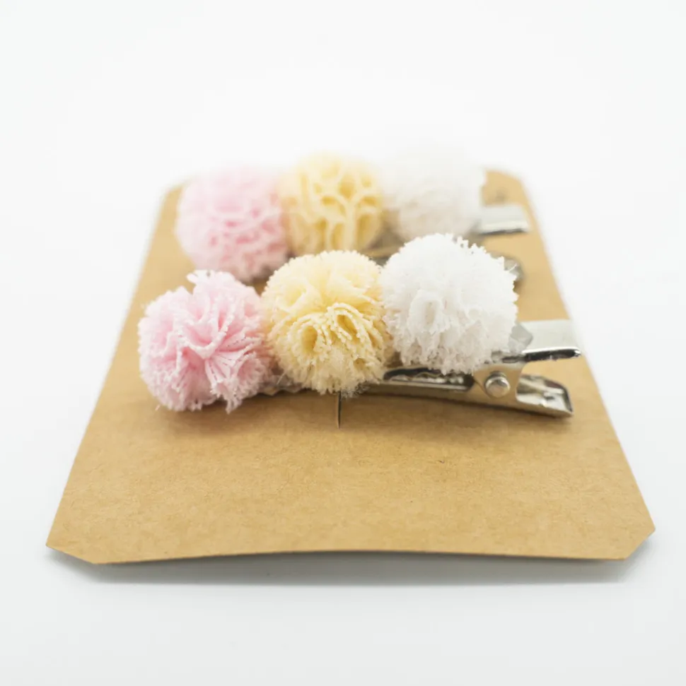 Pack de 2 pincitas pompón rosa claro
