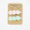 Pack de 2 pincitas pompón verde y rosa