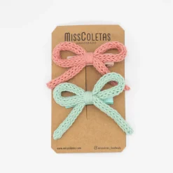 Pack de 2 Pinzas Lazo Cordón Crochet combinado